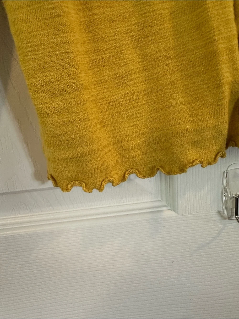 Old Navy Mustard Cropped V-Neck Button Cardigan